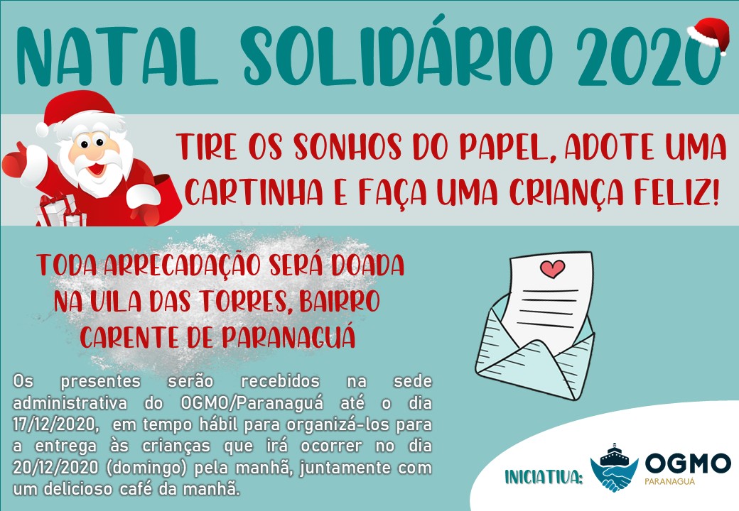 OGMO realiza campanha de Natal Solidário 2020